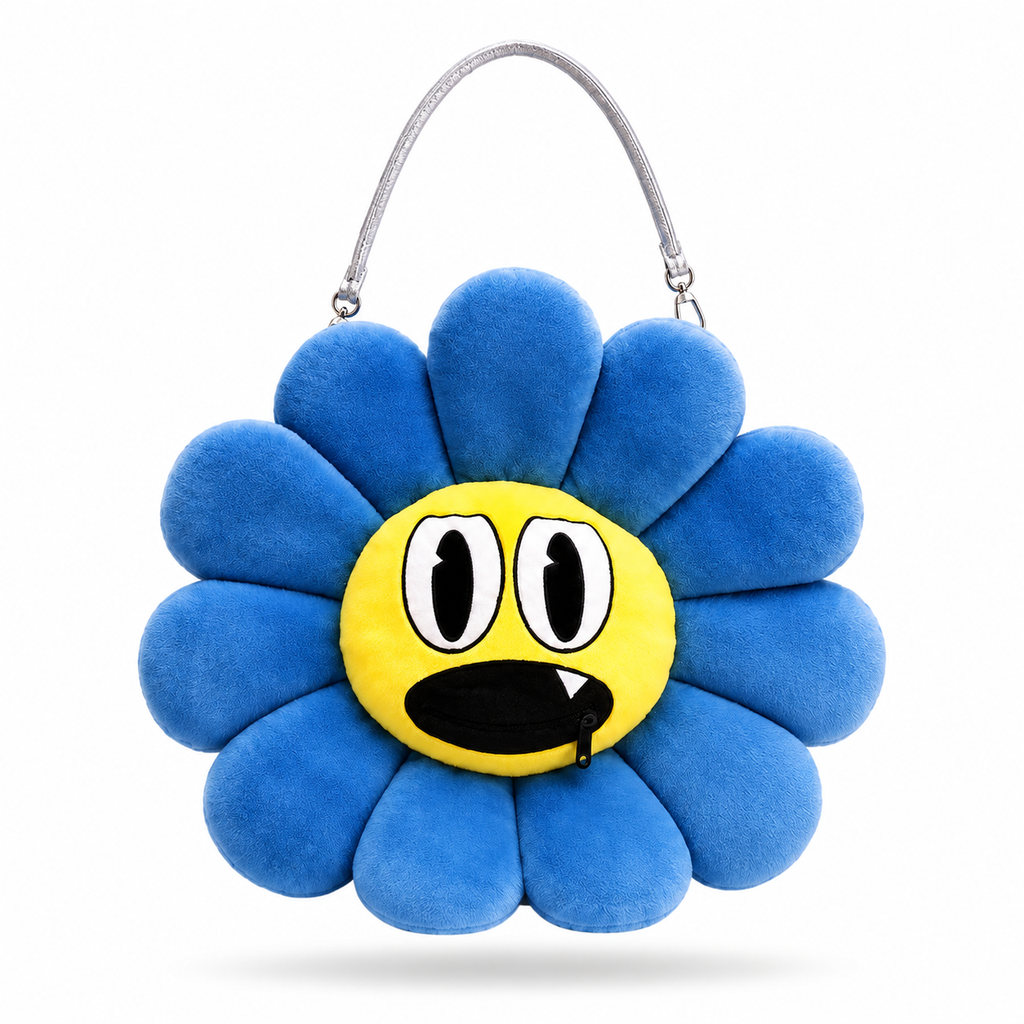 Double-Sided Blue Daisy Trip Handbag — Pre-Order