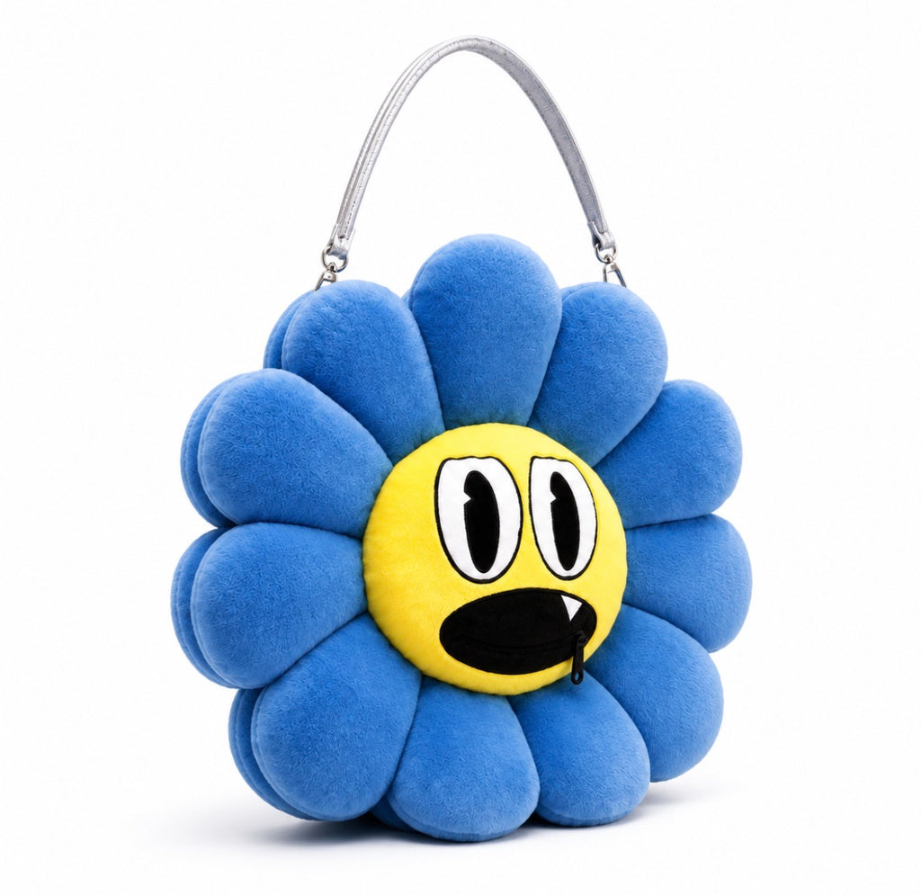 Double-Sided Blue Daisy Trip Handbag — Pre-Order