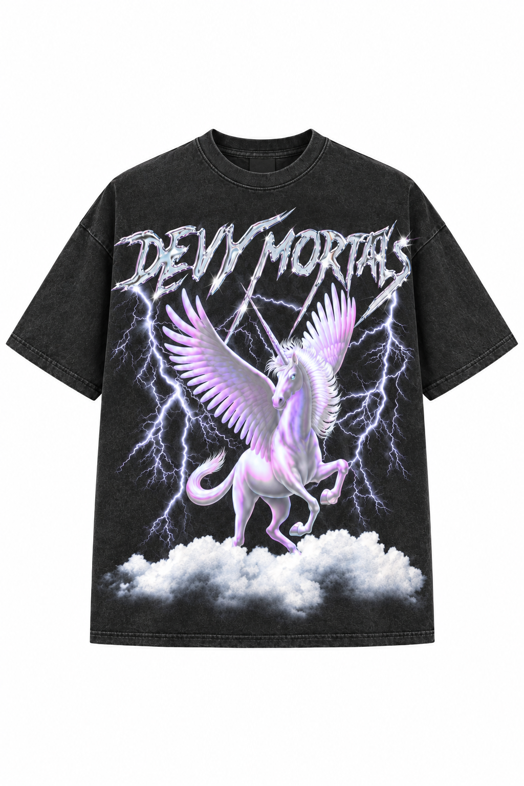 Devy Mortals Pegasus Tee - Front Cleaned Up